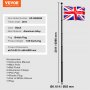 VEVOR 20FT Telescopic Flagpole Kit Heavy Duty Aluminum Flag Pole British Black