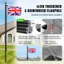 VEVOR 20FT Detachable Flagpole Kit Heavy Duty Aluminum Flag Pole British Black