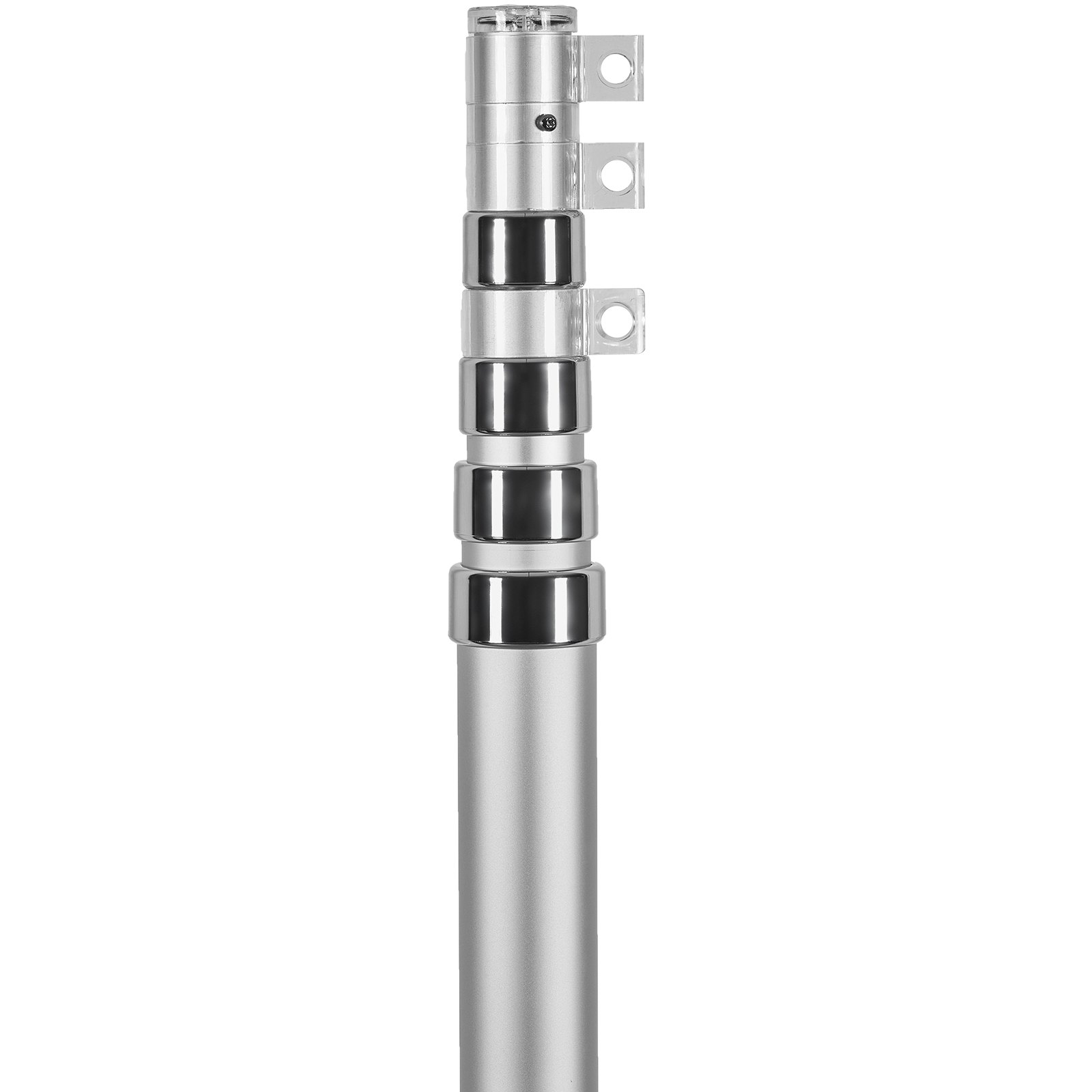 VEVOR 20FT Telescoping Flag pole Kit, Heavy Duty Aluminum Alloy in Ground Flag Poles for Outside, 3 Display Modes Flagpole with 3x5 American Flag, Professional Accessories, Silver