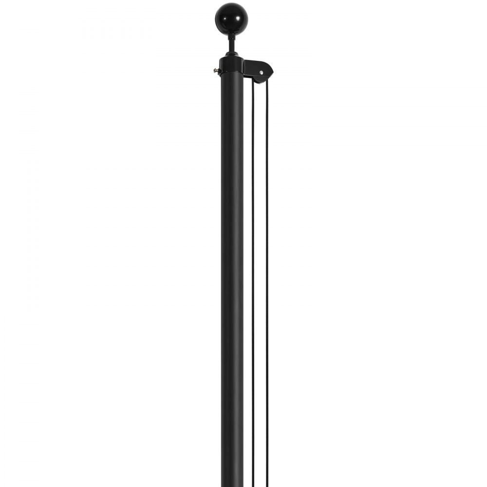 VEVOR 30FT Sectional Flag pole Kit, Heavy Duty Aluminum Alloy in Ground Flag poles for Outside, 3 Display Modes Flagpole with 3x5 American Flag, Professional Accessories, Black