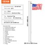 VEVOR 20FT Detachable Flagpole Kit Heavy Duty Aluminum Flag Pole American Silver