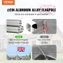 VEVOR 20FT Telescopic Flagpole Kit Heavy Duty Aluminum Flag Pole British Silver