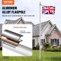 VEVOR 20FT Detachable Flagpole Kit Heavy Duty Aluminum Flag Pole British Silver