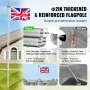 VEVOR 20FT Detachable Flagpole Kit Heavy Duty Aluminum Flag Pole British Silver