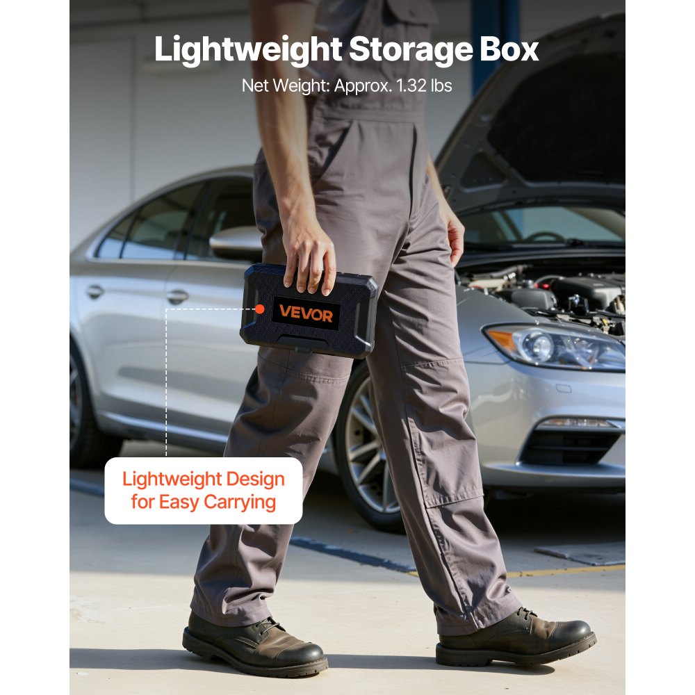 VEVOR Engine Cylinder Compression Tester Kit, Pressure Gauge Range of 10-200 PSI, Compression Tester Kit with 4 Adapters, Straight & Angled Extended Metal Tubes for Automotive Cars and Motorcycles