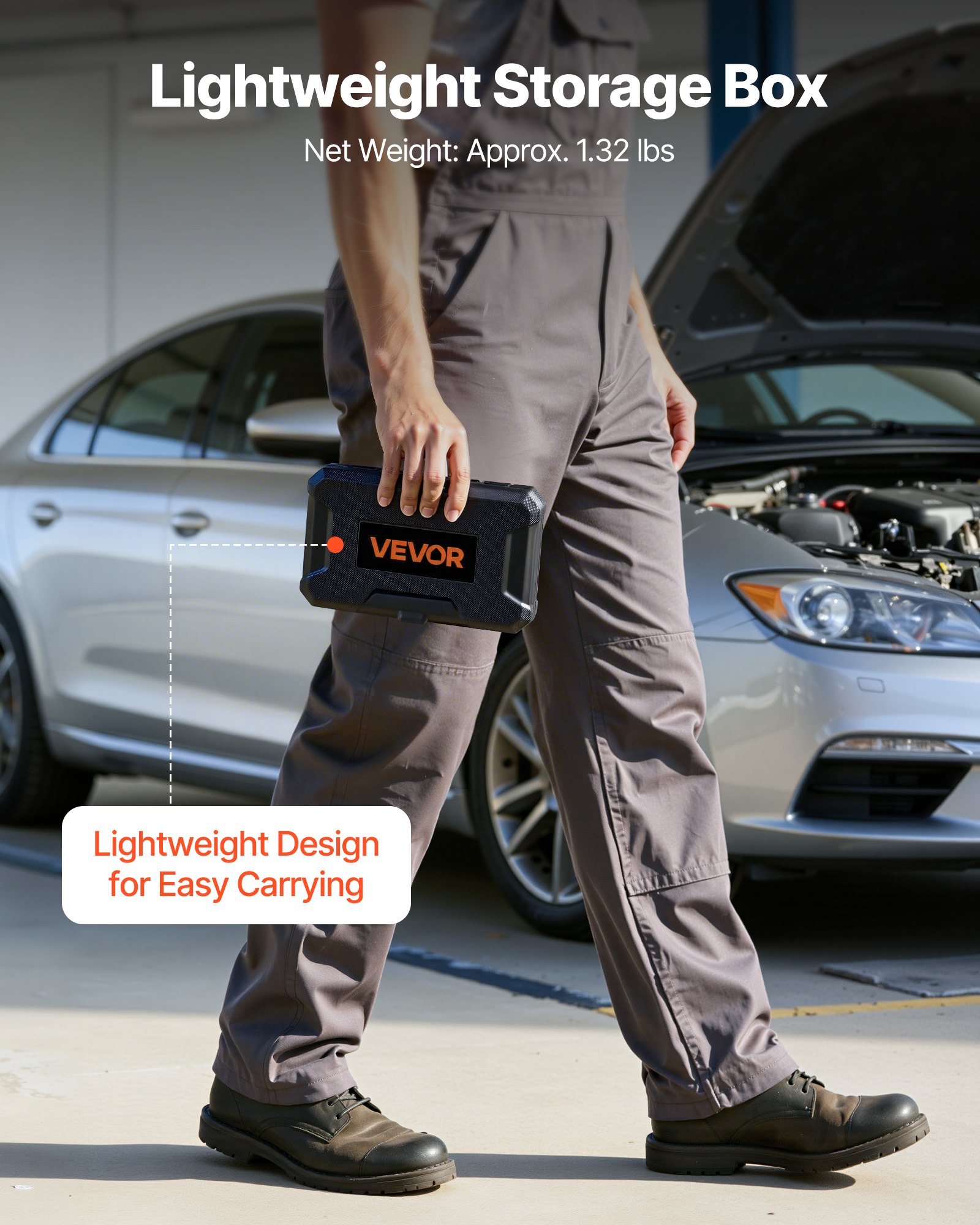 VEVOR Engine Cylinder Compression Tester Kit, Pressure Gauge Range of 10-200 PSI, Compression Tester Kit with 4 Adapters, Straight & Angled Extended Metal Tubes for Automotive Cars and Motorcycles