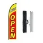 VEVOR Open Flag with Pole Kit, Advertising Flag for Business Outside, Advertising Feather Flag Kit, Includes 1 Banner Flag, 1 Pole, 1 Ground Stake, Open Signs Swooper Flag for Businesses 16.3 FT