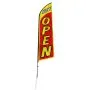 VEVOR Bandera de Apertura con Kit de Poste, Bandera Publicitaria para Negocios en Exteriores, Kit de Bandera de Plumas Publicitarias, Incluye 1 Bandera de Banner, 1 Poste, 1 Estaca de Tierra, Bandera Swooper de Letreros Abiertos para Negocios de 16.3 pies