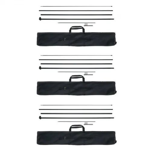 VEVOR Feather Flag Pole Kit, 3 Packs Swooper Flag Pole 16.3 ft, Sign Flag Poles for Business Advertising Flags Outdoor, with Ground Stakes and A Carrying Bag (Flag Not Included)