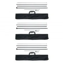 VEVOR Feather Flag Pole Kit 3 Packs Swooper Flag Pole 16.3 ft with Ground Stakes