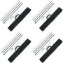 VEVOR Kit de mástiles de bandera de plumas, 4 paquetes de mástiles de bandera Swooper de 5 m, mástiles para banderas publicitarias comerciales en exteriores, con estacas de tierra y bolsa de transporte (bandera no incluida)