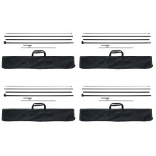 VEVOR Feather Flag Pole Kit 4 Packs Swooper Flag Pole 16.3 ft with Ground Stakes