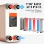 VEVOR 100 Plate Heat Exchanger 4*1-1/4" MNPT Ports 5"x 12" Brazed 316L St. Steel