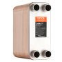 VEVOR Heat Exchanger, 5"x 12" 100 Plates Brazed Plate Heat Exchanger, Copper/316L Stainless Steel Water To Water Heat Exchanger For Floor Heating, Water Heating, Snow Melting, Beer Cooling