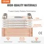 VEVOR Heat Exchanger, 5"x 12" 50 Plates Brazed Plate Heat Exchanger, Copper/316L Stainless Steel Water To Water Heat Exchanger For Floor Heating, Water Heating, Snow Melting, Beer Cooling