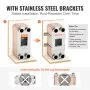 VEVOR Heat Exchanger, 5"x 12" 50 Plates Brazed Plate Heat Exchanger, Copper/316L Stainless Steel Water To Water Heat Exchanger For Floor Heating, Water Heating, Snow Melting, Beer Cooling