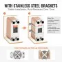 VEVOR Heat Exchanger, 5"x 12" 80 Plates Brazed Plate Heat Exchanger, Copper/316L Stainless Steel Water To Water Heat Exchanger For Floor Heating, Water Heating, Snow Melting, Beer Cooling