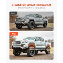 3 in Front 2 in Rear Leveling Lift Kit for 2007-2023 Silverado Sierra 1500