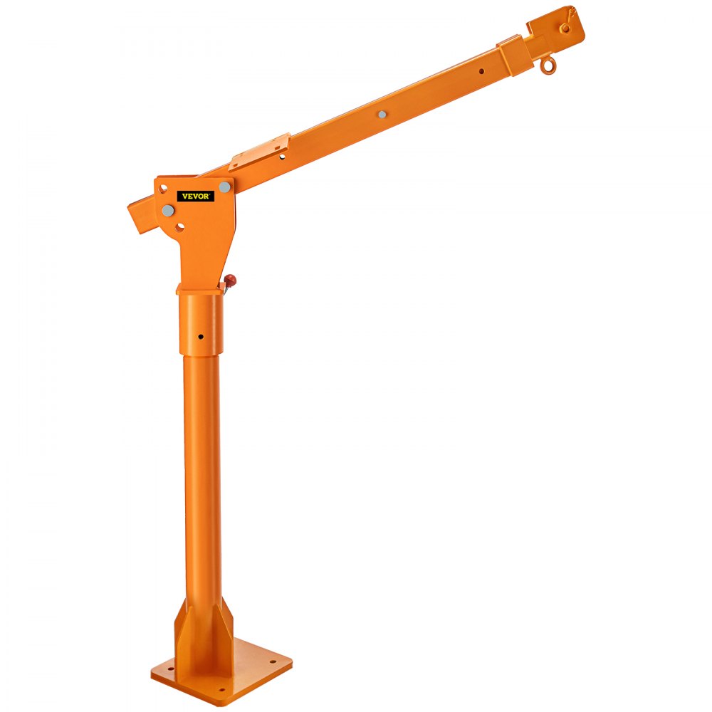 VEVOR Truck Crane Frame, Truck Bed Crane Frame with Adjustable Telescopic Boom, Jib Crane Frame with Single & Double Cable Lifting Modes, Cooperate with Hand Winch, Electric Winch, Hoist, Mini Hoist