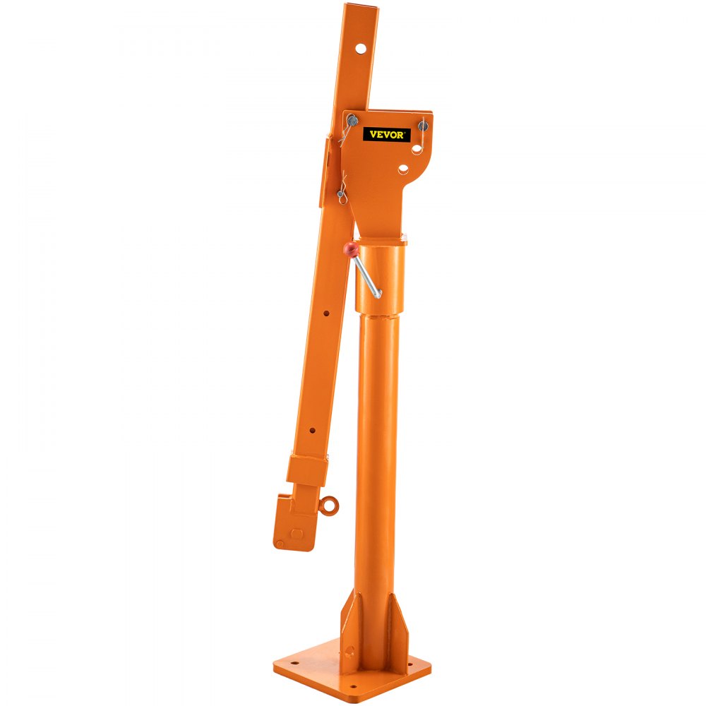 VEVOR Truck Crane Frame, Truck Bed Crane Frame with Adjustable Telescopic Boom, Jib Crane Frame with Single & Double Cable Lifting Modes, Cooperate with Hand Winch, Electric Winch, Hoist, Mini Hoist