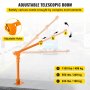 VEVOR Truck Crane Frame, Truck Bed Crane Frame with Adjustable Telescopic Boom, Jib Crane Frame with Single & Double Cable Lifting Modes, Cooperate with Hand Winch, Electric Winch, Hoist, Mini Hoist