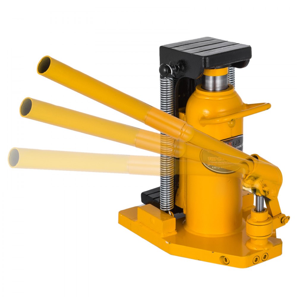 VEVOR Toe Jack Lift Hydraulic Machine Toe Jack Lift Air Hydraulic Toe Jack Proprietary Heat-Treated Steel (5-10Ton Yellow)