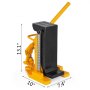 VEVOR Toe Jack Lift Hydraulic Machine Toe Jack Lift Air Hydraulic Toe Jack Proprietary Heat-Treated Steel (5-10Ton Yellow)