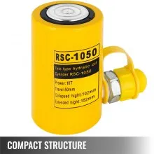 10 tons Stroke Single Acting Hydraulic Cylinder Jack Ram