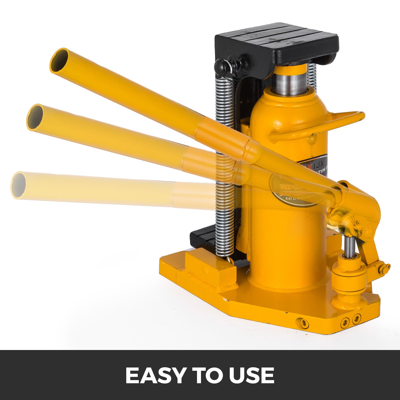 VEVOR Toe Jack Lift Hydraulic Machine Toe Jack Lift Air Hydraulic Toe Jack Proprietary Heat-Treated Steel (10-20Ton Yellow)