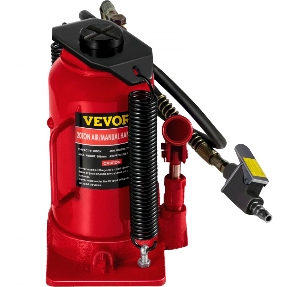 20 Ton Hydraulic Air Bottle Jack Pneumatic Lifting Ram Van Truck Lorry Lift Tool