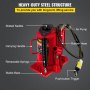 VEVOR Air Hydraulic Bottle Jack, 20 Ton/44092 lbs Capacity, with Manual Hand Pump, Heavy Duty Auto Truck Travel Trailer Repair Lift, Red