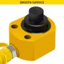 yellow VEVOR hydraulic cylinder with smooth surface and visible connector.