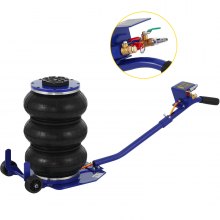 VEVOR Pneumatic Jack, 3 Ton/6600 LBS Air Bag Jack, Triple Bag Air Jack for Vehicle, Extremely Fast Lifting Action, Max Height 15.75"/400 mm, with Wheels, Long Handle, Blue