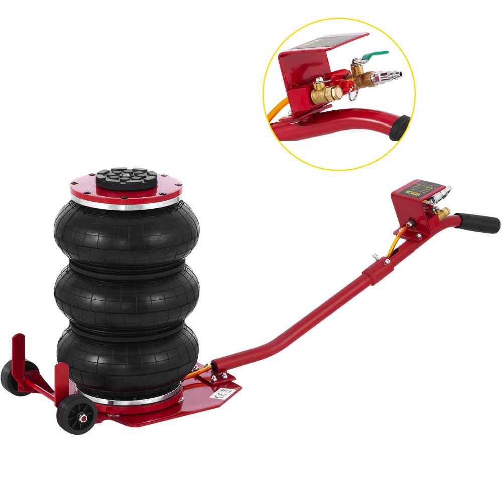 VEVOR Pneumatic Car Jack 6600lbs Heavy Duty Air Jack Bag 3Ton Lifting Height Up To 16 Inch Powerful Fast Pneumatic Jack for Car, Minivan, SUV Off-road Vehicle