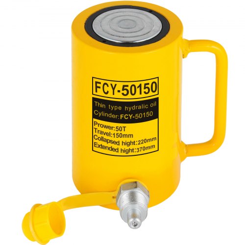 VEVOR Hydraulic Cylinder Jack 50T 6" Stroke Single Acting Hydraulic Cylinder Jack Ram