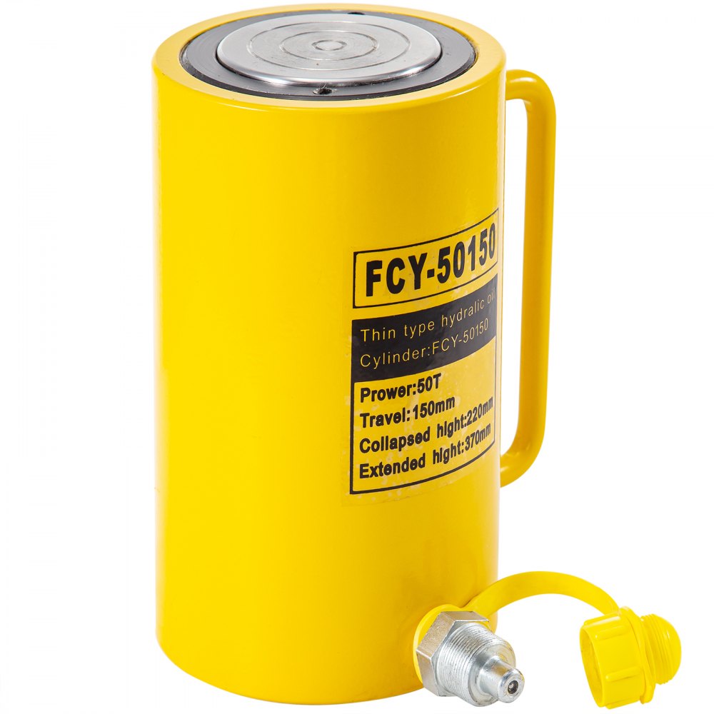 VEVOR Hydraulic Cylinder Jack 50T 150 mm Stroke Single Acting Hydraulic Cylinder Jack Ram