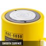 yellow rsc-5050 VEVOR hydraulic cylinder with smooth surface in close-up view.