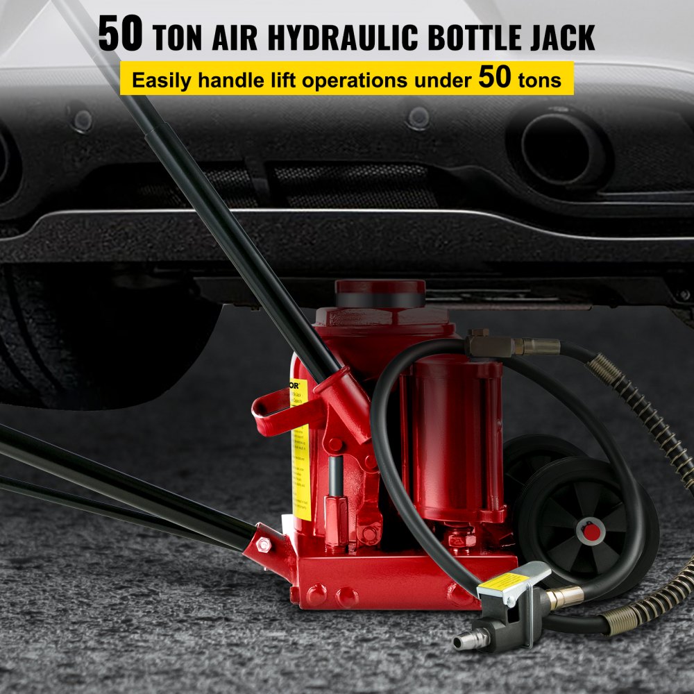 Air Hydraulic Bottle Jack 50 Ton Manual 110200lbs Heavy Duty Auto Truck RV  Repair VEVOR US