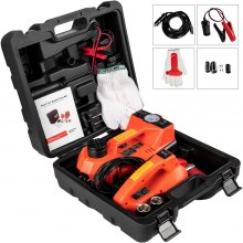 VEVOR Electric Jack, 5T Electric Car Jack, 12V DC 11023lb Scissor Jack, with Electric Impact Wrench LED Flashlight All in One for Vehicle Repairing and Tire Replacing Portable Tool Case