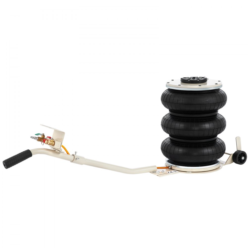 VEVOR Pneumatic Jack, 5 Ton/11023 lbs Triple Bag Air Jack, Lifting Height 6.3-15.75 Inch, Inflatable Car Jack with Long Handle, Lifter Pneumatic Air Jack for Garage Car Lifting Repair