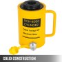 yellow VEVOR hydraulic cylinder jack, 60t output, 50mm stroke, solid construction.