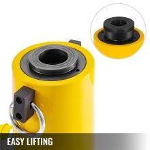 VEVOR 60T 2 Inch Hydraulic Cylinder Jack Hollow Single Acting Hydraulic Ram Cylinder 50mm Hydraulic Lifting Cylinders for Riggers Fabricators (60T 2 Inch Hollow)