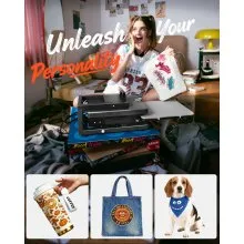 VEVOR Heat Press Machine, 15 x 15 inch, 8-in-1 Multifunction, Heat Up Fast and Even, All-New Patented Design, Easy to Control, Sublimation Press Machine for T-shirts/Mugs/Tumblers/Caps/Plates, Black