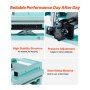 VEVOR Hybrid Heat Press, 15 x 15 inch, 8-in-1 Multifunction, Heat Up Fast and Even, All-New Patented Design, Easy to Control, Sublimation Press Machine for T-shirts/Tumblers/Caps/Plates, Light Green