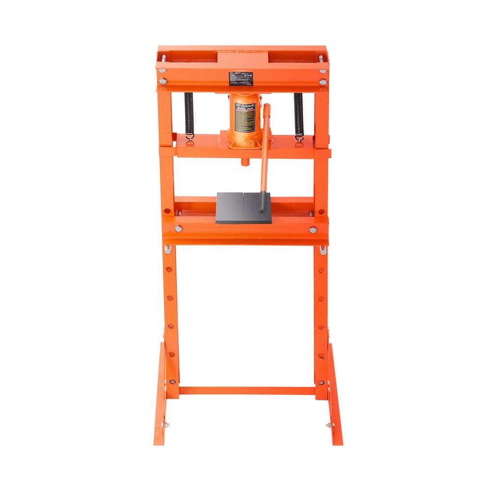 VEVOR Hydraulic Shop Press, 20 T H-Frame Shop Press with Press Plate & Triangular Support, Stable Garage Floor Adjustable Hydraulic Press with Relief Valve, Fit for Bending, Straightening & Stamping