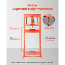 VEVOR 20 T Hydraulic Shop Press Hydraulic Press with Press Plate for Bending