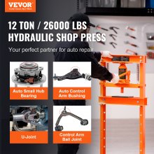 VEVOR Hydraulic Shop Press 12 Ton with Press Plates H-Frame Benchtop Press Stand