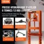 VEVOR Hydraulic Shop Press 6 Ton with Press Plates H-Frame Benchtop Press Stand