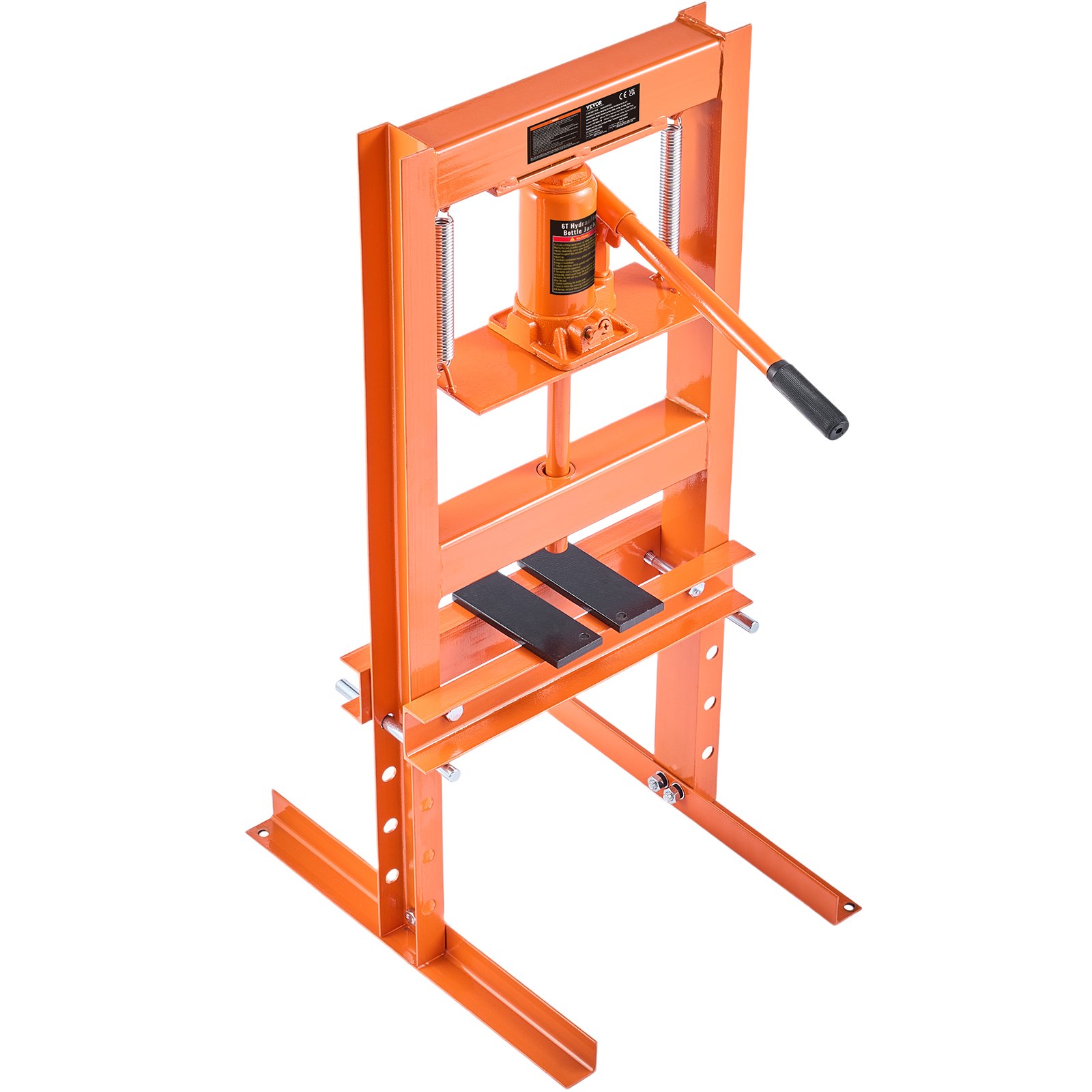 VEVOR Hydraulic Shop Press 6 Ton with Press Plates H-Frame Benchtop Press Stand