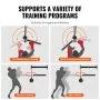 VEVOR Wall Mount Boxing Spinning Bar, Spinning Bar with Punching Ball, Adjustable Boxing Speed Trainer, Reflex Boxing Bar with Gloves, Boxing Training Equipment for Kickboxing, MMA, Fitness